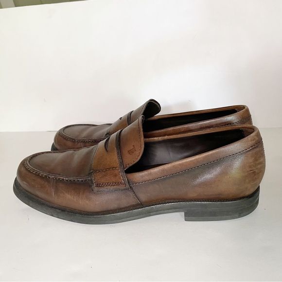 Tod's Other - Tods Mens Brown Leather Loafers 9.5 EUC